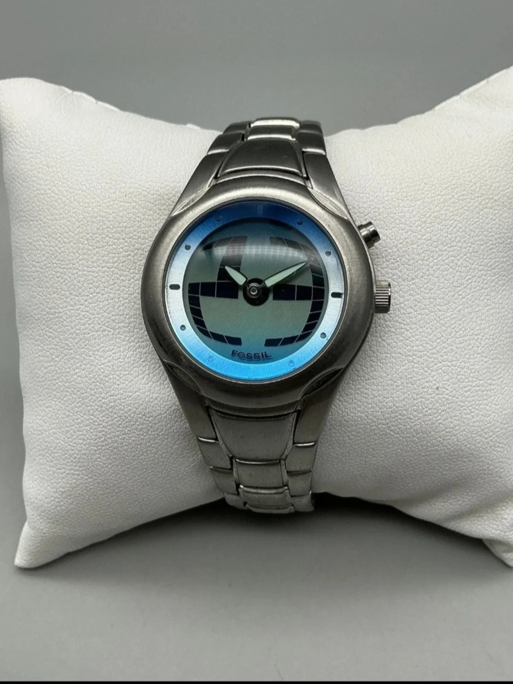 Fossil Women's Stainless Steel Blue Dial Analog Watch (Working)